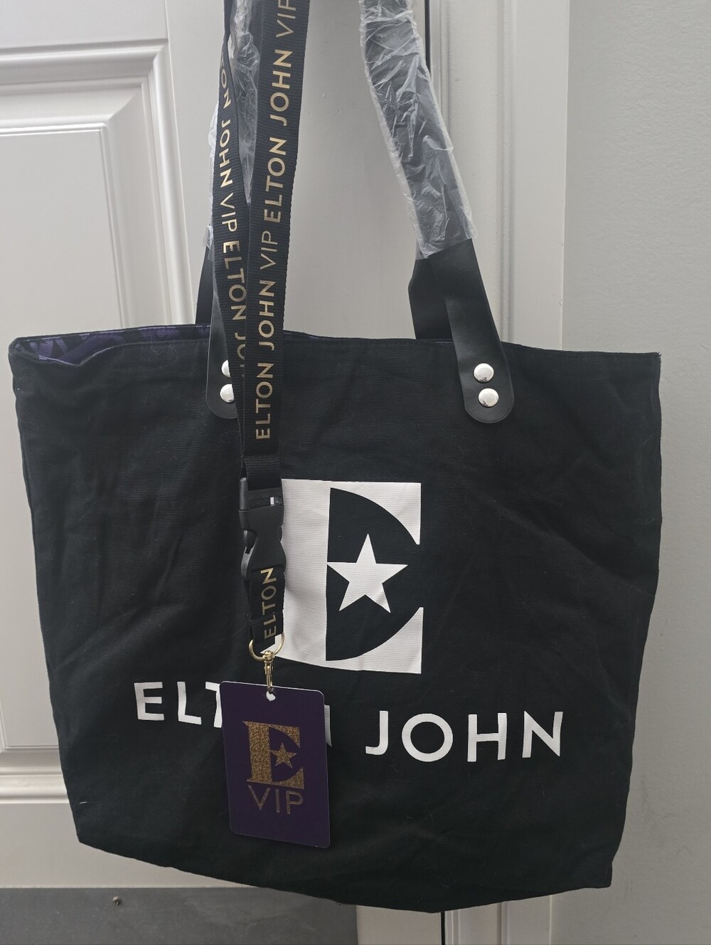 Elton John Canvas Tote Bag with VIP Lanyard